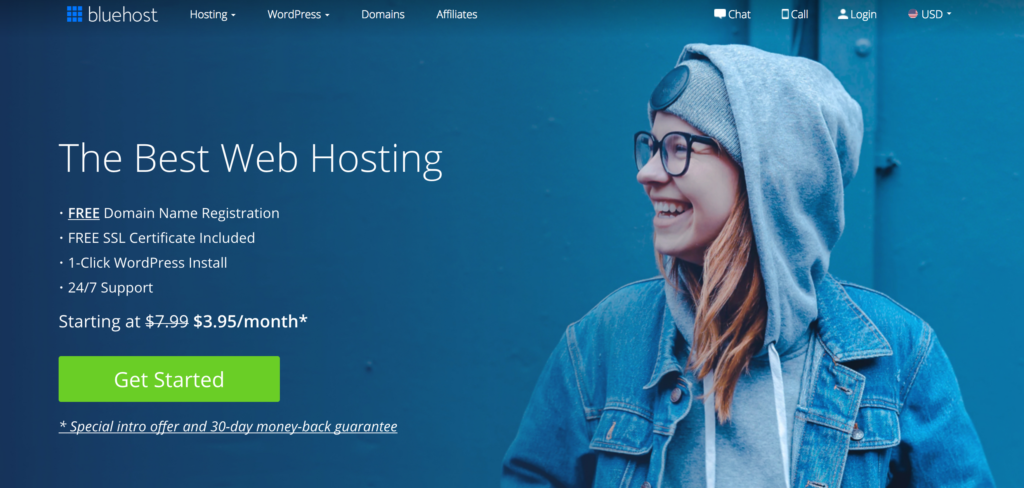 bluehost-getting-started-page