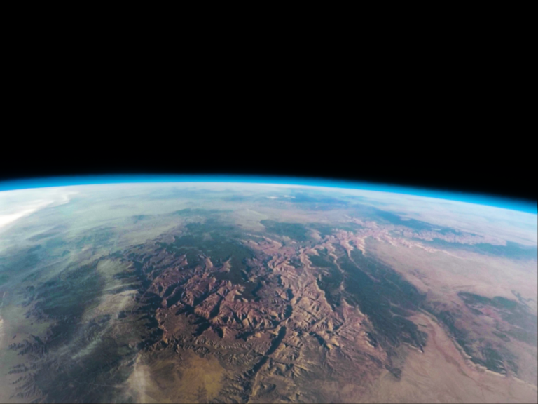 photo of the grand canyon taken from space