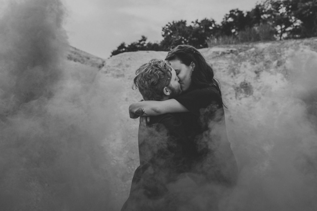 black and white couple photography