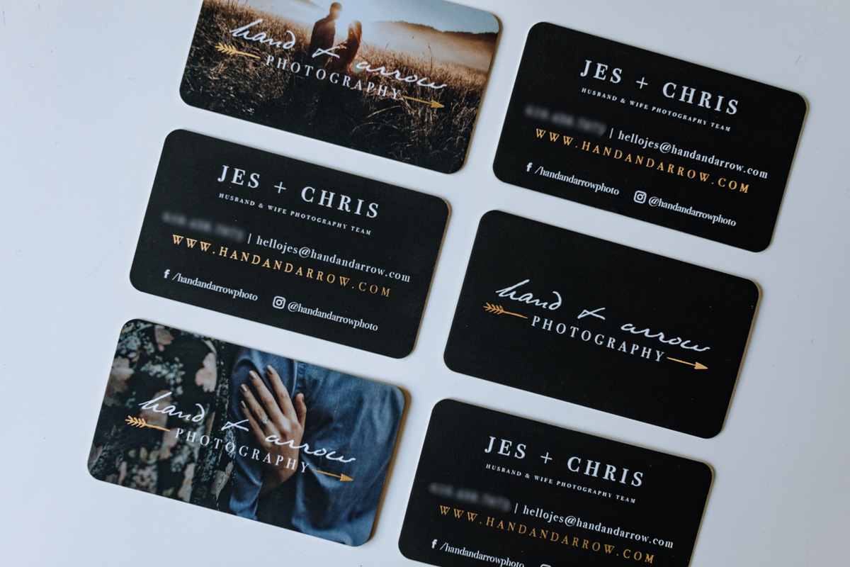 unique photography business cards