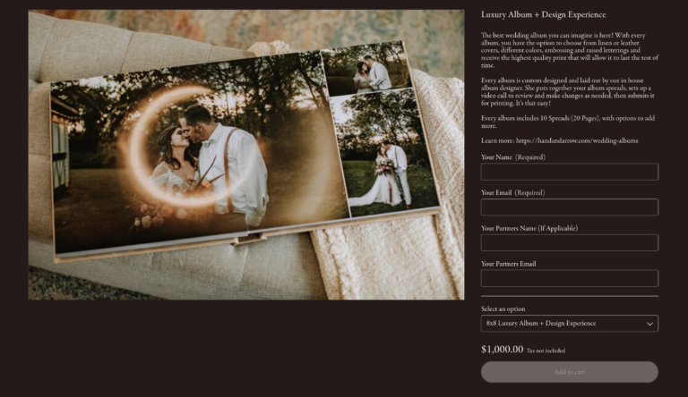 pic-time custom album