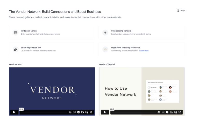 pictime vendor network