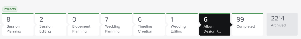 honeybook current project pipelines example