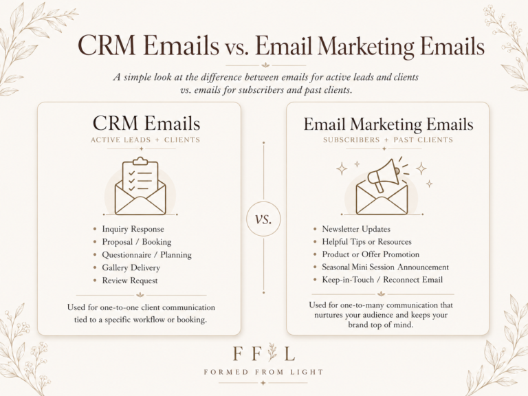 crm vs email marketing emails infographic